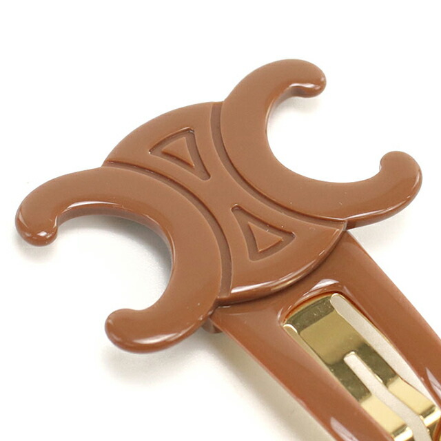 セリーヌ ヘアピン レディース ブランド CELINE 460PT ブラウン ヘアアクセサリー