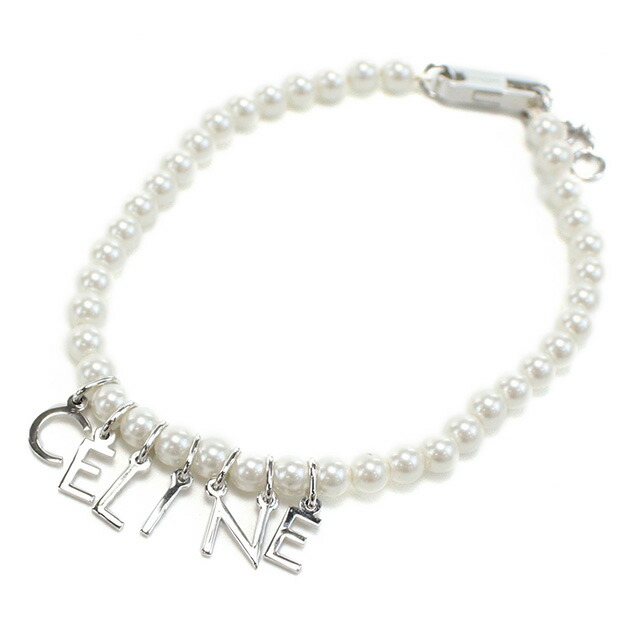 セリーヌ ブレスレット レディース ブランド CELINE イタリア 460PZ ホワイト系 シルバー系 アクセサリー