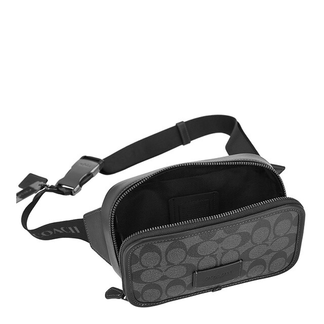 コーチ ボディバッグ ウエストポーチ メンズ アウトレット ブランド COACH CM106 QBMI5 チャコール/ブラック ショルダーバッグ 斜めがけ 軽量 小さめ 高級 おしゃれ プレゼント 男性 実用的 かっこいい