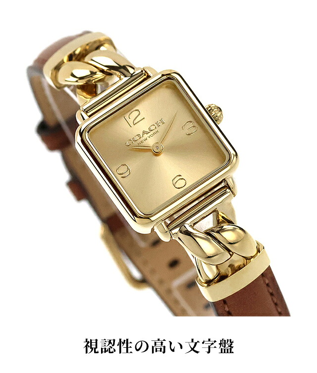 コーチ キャス クォーツ 電池式 腕時計 ブランド レディース COACH アナログ ゴールド ブラック 黒 選べるモデル 14504555 14504557 おしゃれ 防水 軽い 華奢 かわいい プレゼント 女性 実用的