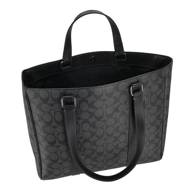 コーチ トートバッグ 2way ショルダー メンズ アウトレット ブランド COACH CR385 QBMI5 チャコール/ブラック 軽量 手提げ 高級 おしゃれ プレゼント 男性 実用的 かっこいい