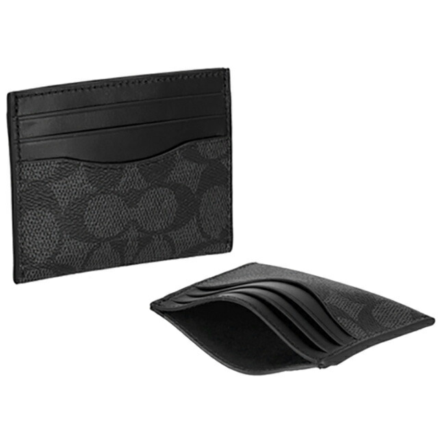 コーチ カードケース メンズ ブランド COACH シグネチャー CW366 MI5 ブラック 定期入れ 高級 おしゃれ プレゼント 実用的