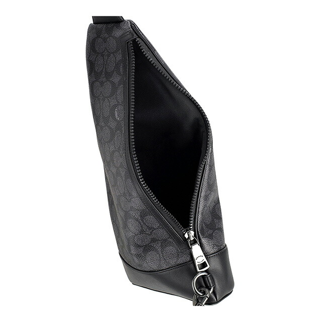 コーチ ボディバッグ ウエストポーチ メンズ アウトレット ブランド COACH CY801 QBMI5 チャコール/ブラック ショルダーバッグ 斜めがけ 軽量 小さめ 高級 おしゃれ プレゼント 男性 実用的 かっこいい