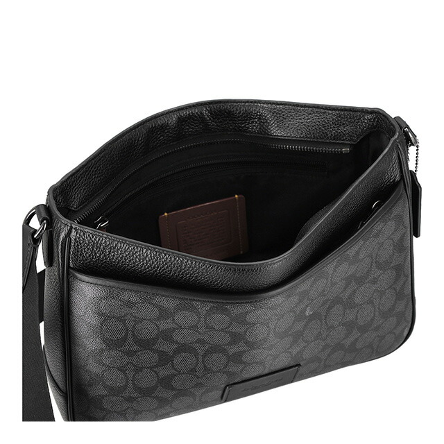 コーチ ショルダーバッグ メッセンジャーバッグ メンズ アウトレット ブランド COACH レザー CY824 QBMI5 ブラック 斜めがけ 高級 おしゃれ プレゼント 男性 実用的 かっこいい
