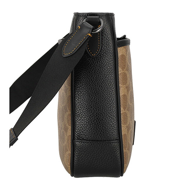 コーチ ショルダーバッグ メッセンジャーバッグ メンズ アウトレット ブランド COACH レザー CY824 QBNRX ライトブラウン/ブラック 斜めがけ 高級 おしゃれ プレゼント 男性 実用的 かっこいい