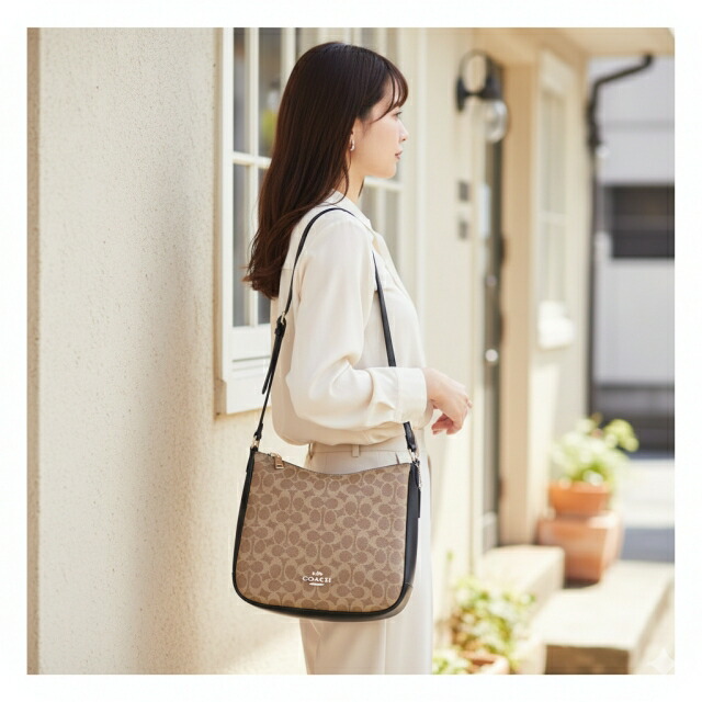 コーチ ショルダーバッグ メッセンジャーバッグ レディース アウトレット ブランド COACH CZ177 IMQRX ブラウン 斜めがけ 高級 おしゃれ プレゼント 女性 実用的 かわいい