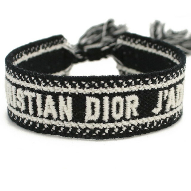 ディオール ブレスレット レディース ブランド Christian Dior イタリア B0961 ブラック ホワイト系 アクセサリー