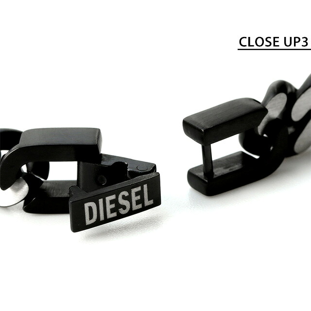 DIESEL ブレスレット メンズ レディース ディーゼル ステンレススチール チェーンブレスレット DX1386040 ブラック シルバー アクセサリー ギフトボックス付 誕生日プレゼント 記念日 ギフト 男性 腕輪 ジュエリー ブランド 高級 おしゃれ プレゼント 実用的 ペア