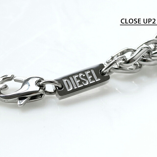 ディーゼル ブレスレット メンズ レディース DIESEL チェーン ステンレススチール DX1469040 シルバー ブラック アクセサリー 腕輪 ジュエリー ブランド 高級 おしゃれ プレゼント 実用的 ペア