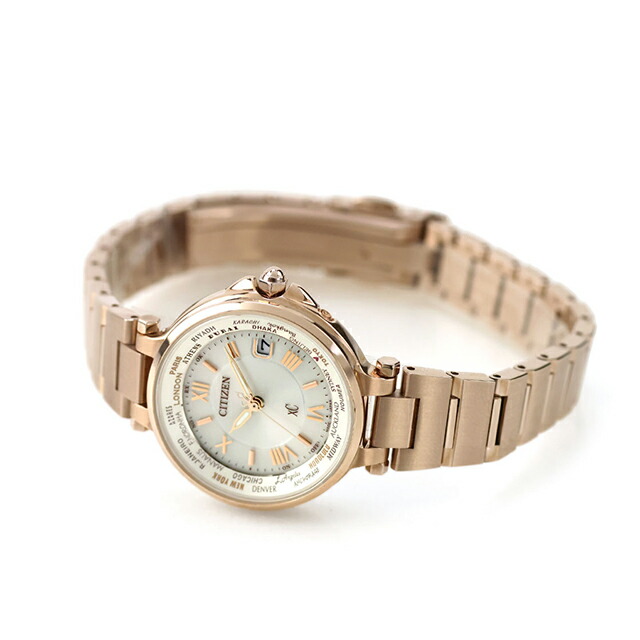 シチズン クロスシー basic collection エコドライブ電波 腕時計 ブランド レディース 電波ソーラー CITIZEN xC EC1017-58A アナログ シルバー ピンクゴールド おしゃれ 防水 軽い 華奢 かわいい プレゼント 女性 実用的