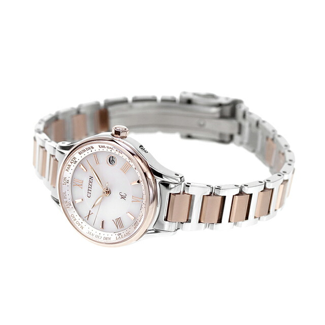 シチズン クロスシー エコドライブ電波 チタン レディース 腕時計 サクラピンク（R） EC1165-51W CITIZEN xC ブランド おしゃれ 防水 軽い 華奢 かわいい プレゼント 女性 実用的