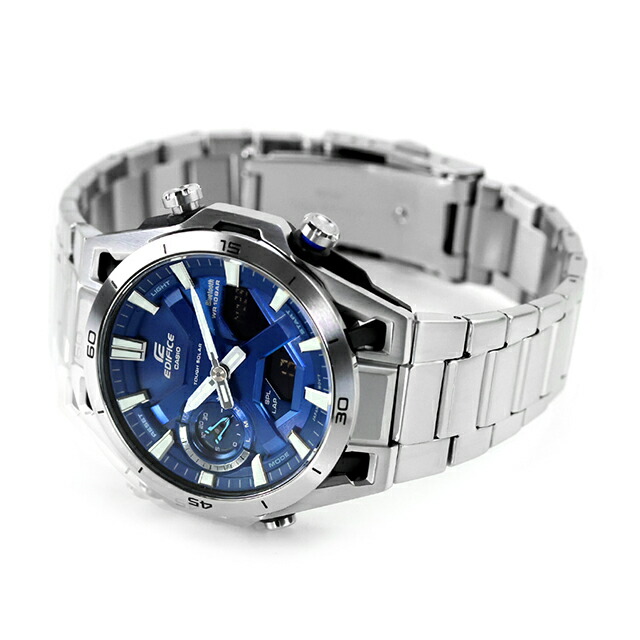 エディフィス EDIFICE SOSPENSIONE タフソーラー ECB-2300D-2A Bluetooth 海外モデル メンズ 腕時計 ブランド カシオ casio アナデジ ブルー おしゃれ 防水 文字盤 大きい プレゼント 男性 実用的