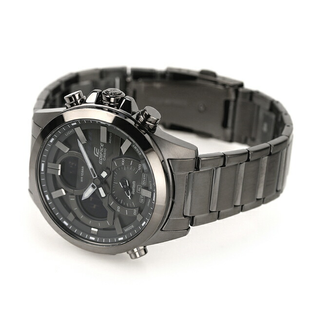 エディフィス EDIFICE ECB-30DC-1B スマートフォンリンクモデル Bluetooth 海外モデル メンズ 腕時計 カシオ casio アナデジ ガンメタル ブランド おしゃれ 防水 文字盤 大きい プレゼント 男性 実用的