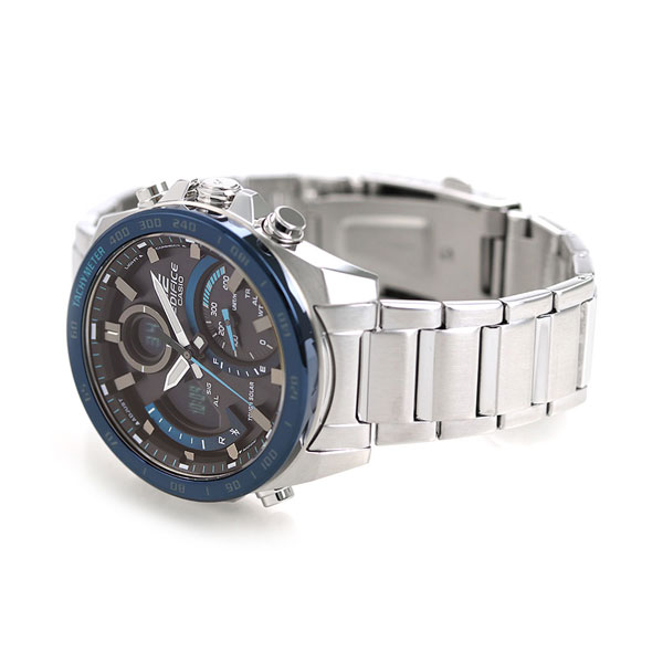 カシオ エディフィス 海外モデル ソーラー ECB-900 メンズ アナデジ ECB-900DB-1BDR CASIO EDIFICE 腕時計 Bluetooth ブラック ブルー ブランド おしゃれ 防水 文字盤 大きい プレゼント 男性 実用的