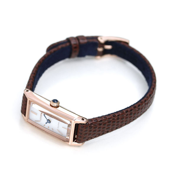 シチズン キー エコドライブ EG7044-06A 腕時計 レディース シルバー ブラウン CITIZEN Kii ブランド おしゃれ 防水 軽い 華奢 かわいい プレゼント 女性 実用的