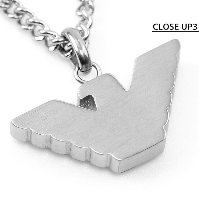 エンポリオ アルマーニ ネックレス EMPORIO ARMANI ペンダント ステンレススチール カーボンファイバー イーグル メンズ EGS2916040 シルバー アクセサリー ギフト プレゼント 実用的