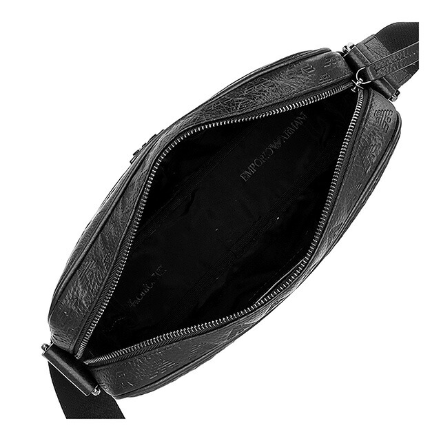 エンポリオ・アルマーニ ショルダーバッグ メンズ ブランド EMPORIO ARMANI EM001682-AF14774 UC001 ブラック 斜めがけ ブランド 高級 おしゃれ プレゼント 男性 実用的 かっこいい