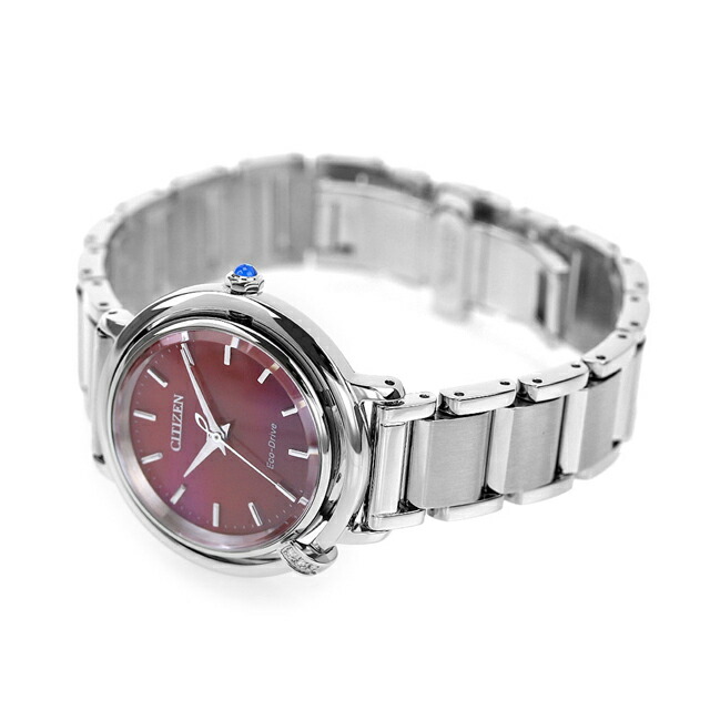 シチズン エル ARCLY Collection 光発電エコドライブ 腕時計 レディース ダイヤモンド 替えベルト ソーラー CITIZEN L EM1090-78X アナログ ラスティレッド 赤 ブランド おしゃれ 防水 軽い 華奢 かわいい プレゼント 女性 実用的
