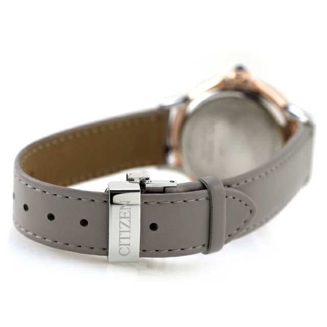 シチズン エル ROUND Collection 光発電エコドライブ 腕時計 ブランド レディース ソーラー CITIZEN L EM1166-01Z アナログ グレー おしゃれ 防水 軽い 華奢 かわいい プレゼント 女性 実用的
