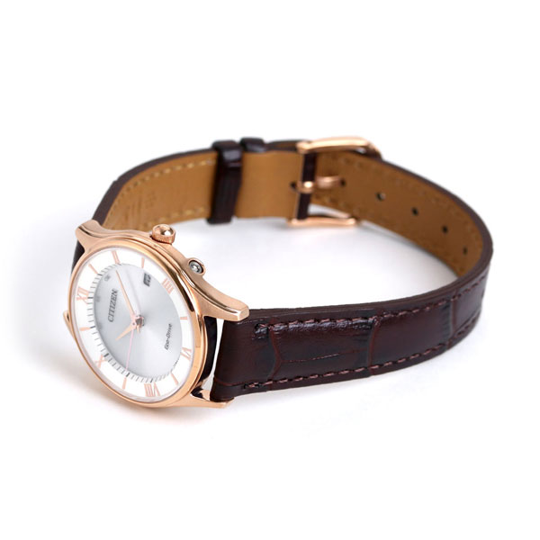 シチズン コレクション エコドライブ電波時計 薄型 レディース 腕時計 ソーラー電波腕時計 ソーラー電波時計 ES0002-06A CITIZEN シルバー ダークブラウン ブランド おしゃれ 防水 プレゼント 女性 実用的