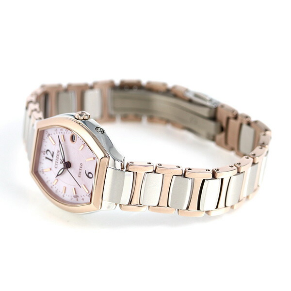 シチズン エクシード サクラピンク（R） エコドライブ電波 ES9342-50W CITIZEN 腕時計 ソーラー電波腕時計 ソーラー電波時計 チタン 時計 高級 ブランド おしゃれ 防水 軽い 華奢 かわいい プレゼント 女性 実用的