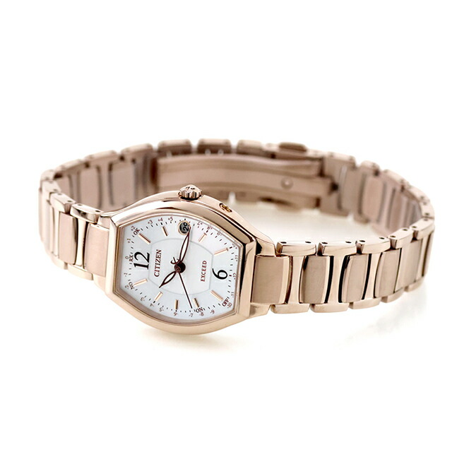 シチズン エクシード サクラピンク（R） エコドライブ電波 ES9344-54W CITIZEN 腕時計 ソーラー電波腕時計 ソーラー電波時計 チタン 時計 高級 ブランド おしゃれ 防水 軽い 華奢 かわいい プレゼント 女性 実用的
