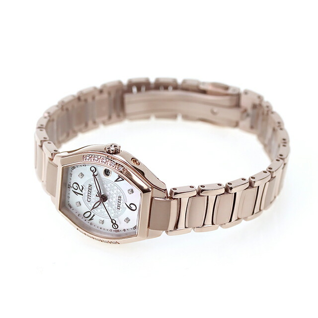 シチズン エクシード 26mm エコドライブ電波 ES9385-57W 腕時計 ソーラー電波腕時計 ソーラー電波時計 レディース ホワイトシェル サクラピンク CITIZEN EXCEED 高級 ブランド おしゃれ 防水 軽い 華奢 かわいい プレゼント 女性 実用的