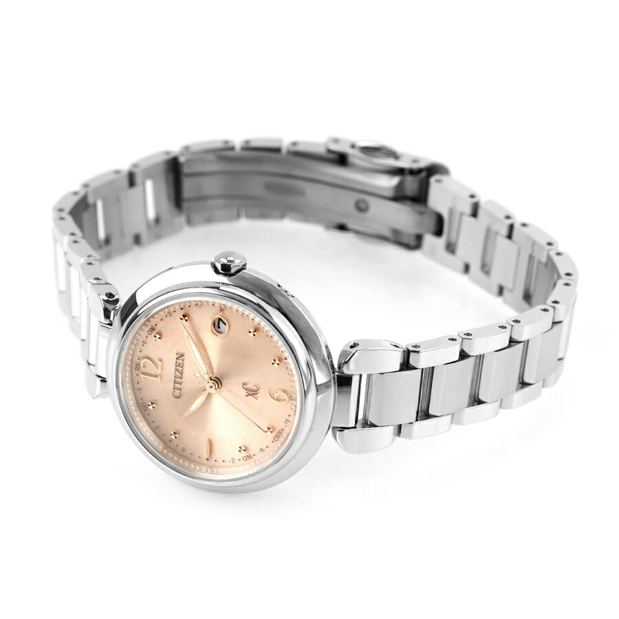 シチズン クロスシー mizu collection Titania Happy Flight 光発電エコドライブ電波 腕時計 ブランド レディース チタン 電波ソーラー CITIZEN xC ES9460-88W アナログ ピンク おしゃれ 防水 軽い 華奢 かわいい プレゼント 女性 実用的