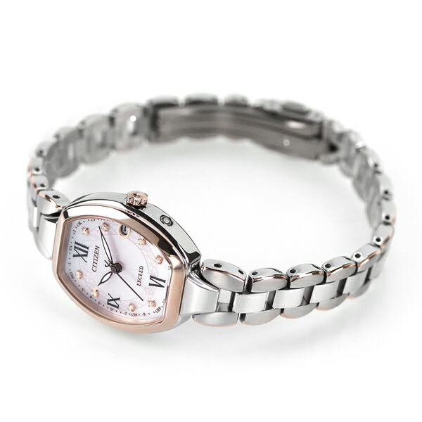 シチズン エクシード 電波ソーラー エコ・ドライブ電波 レディース 腕時計 ソーラー電波腕時計 ソーラー電波時計 ES9484-55W CITIZEN EXCEED ピンクシェル ピンクゴールド 高級 ブランド おしゃれ 防水 軽い 華奢 かわいい プレゼント 女性 実用的