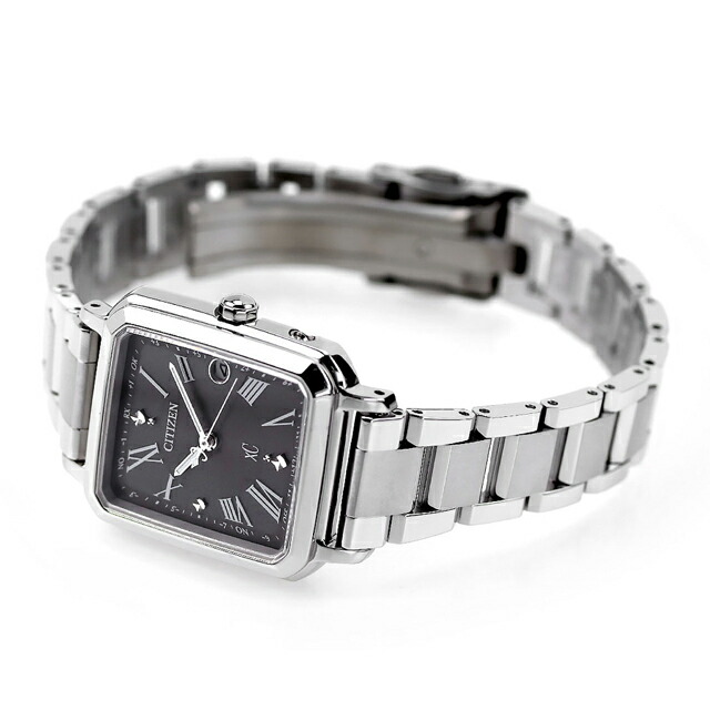シチズン クロスシー hikari collection Square 2way Model Titania Happy Flight 光発電エコドライブ電波 腕時計 ブランド レディース チタン 替えベルト 電波ソーラー CITIZEN xC ES9500-69E アナログ ブラック 黒 日本製
