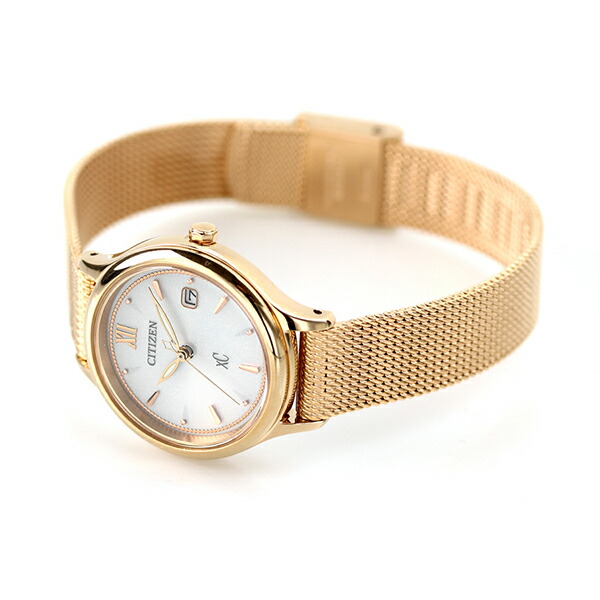 シチズン クロスシー エコ・ドライブ mizuコレクション 日本製 レディース 腕時計 EW2633-50A CITIZEN xC シルバー ゴールド ブランド オケージョン おしゃれ 防水 軽い 華奢 かわいい プレゼント 女性 実用的