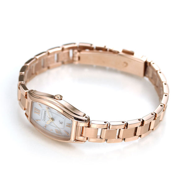 シチズン クロスシー エコドライブ トノー レディース 腕時計 EW5543-54A CITIZEN xC シルバー ピンクゴールド ブランド おしゃれ 防水 軽い 華奢 かわいい プレゼント 女性 実用的