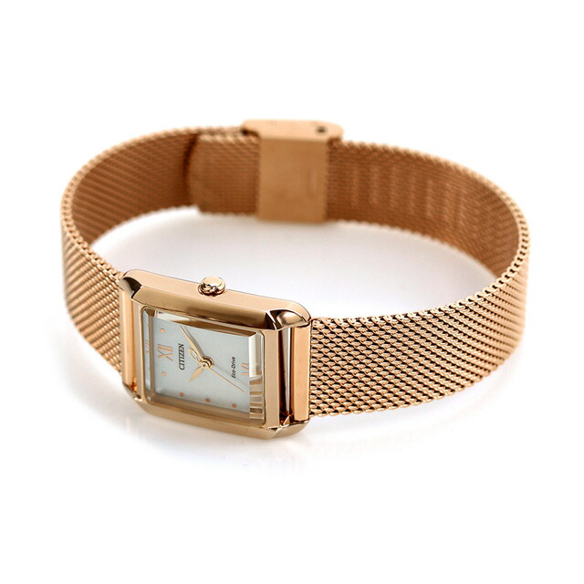 シチズン エル スクエアコレクション スクエアシェイプ 白蝶貝 ソーラー エコ・ドライブ レディース 腕時計 EW5593-64D CITIZEN L ブランド おしゃれ 防水 軽い 華奢 かわいい プレゼント 女性 実用的