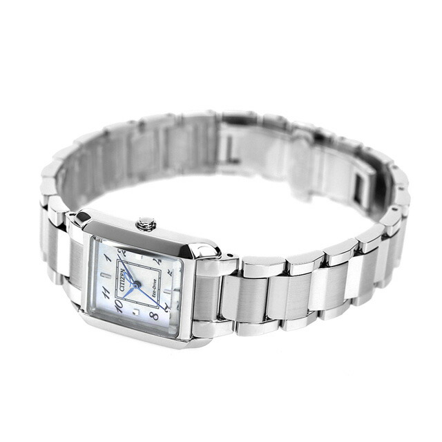 シチズン エル SQUARE Collection 光発電エコドライブ 腕時計 レディース ソーラー CITIZEN L EW5600-87D アナログ シェル ブランド おしゃれ 防水 軽い 華奢 かわいい プレゼント 女性 実用的