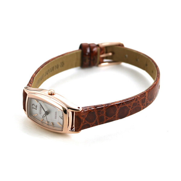 シチズン エクシード エコドライブ EX2002-03A 腕時計 レディース シルバー ブラウン CITIZEN EXCEED 高級 ブランド おしゃれ 防水 軽い 華奢 かわいい プレゼント 女性 実用的