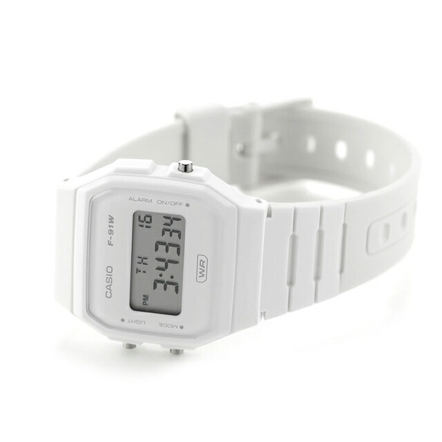 カシオ チープカシオ CASIO クォーツ 電池式 F-91WB-7A クラシック ユニセックス チプカシ メンズ レディース 腕時計 ブランド カシオ casio デジタル ホワイト 白 おしゃれ 防水 かわいい プレゼント 実用的 学生 受験生 受験用 試験用 受験対応