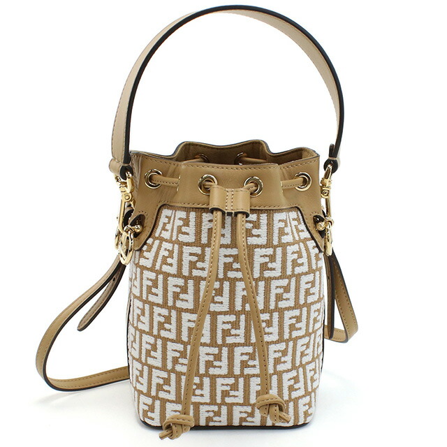 フェンディ ハンドバッグ レディース FENDI 8BS010 ブラウン系 ホワイト系 バッグ 軽量 小さめ 手提げ ブランド 高級 おしゃれ プレゼント 女性 実用的 かわいい