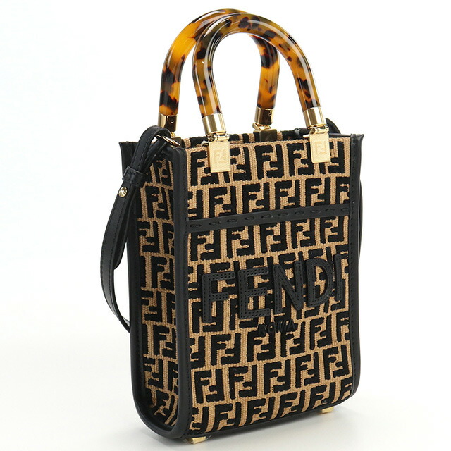 フェンディ トートバッグ レディース FENDI 8BS051 ブラック ブラウン系 バッグ 軽量 手提げ ブランド 高級 おしゃれ プレゼント 女性 実用的 かわいい