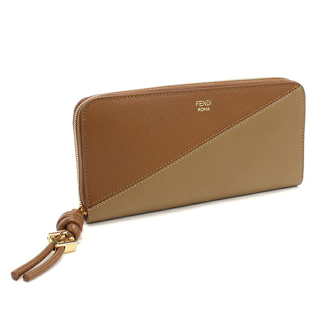 フェンディ 長財布ラウンドファスナー レディース ブランド FENDI 8M0517 ブラウン