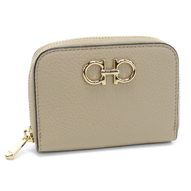 フェラガモ 小銭入れ レディース ブランド FERRAGAMO 22-0406 ベージュ 財布
