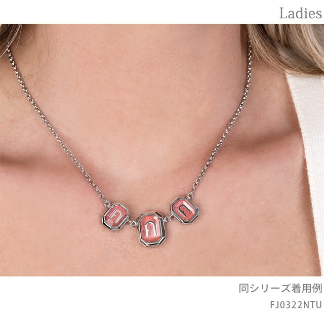 フルラ ネックレス レディース ブランド FURLA OCTAGONAL NECKLACE ステンレススチール FJ0322NTU シルバー ピンク アクセサリー