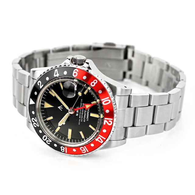 ナバルウォッチ NAVAL WATCH Produced by LOWERCASE GMT 自動巻き 腕時計 ブランド メンズ NAVAL WATCH FRXD004 アナログ ブラック 黒 日本製 おしゃれ 防水 プレゼント 男性 実用的
