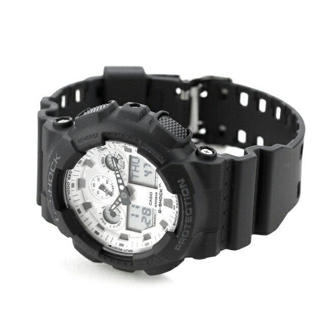 gショック ジーショック G-SHOCK クォーツ 電池式 GA-100WD-1A アナログデジタル GA-100シリーズ メンズ 腕時計 カシオ casio アナデジ ホワイト ブラック 黒 ブランド おしゃれ 防水 軽い プレゼント 男性 実用的