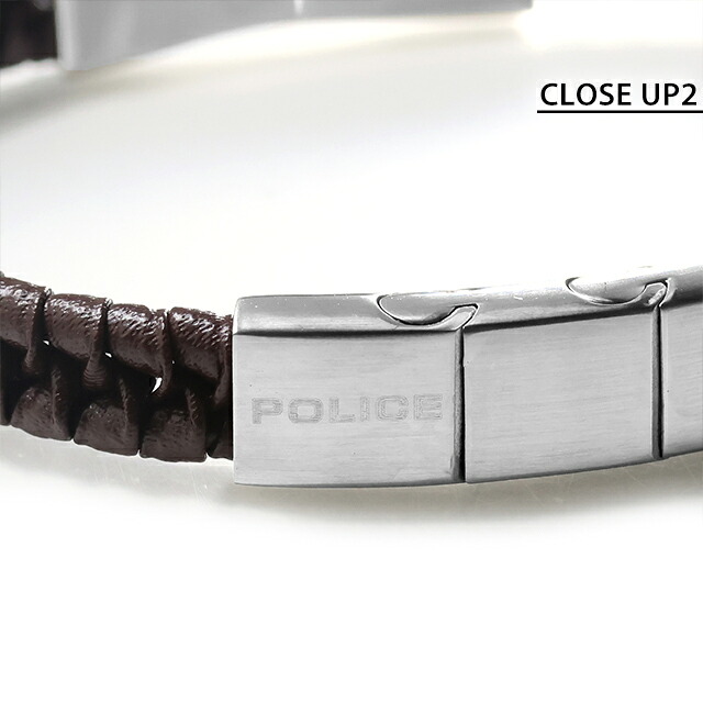 ポリス ブレスレット メンズ ブランド POLICE コントルト CONTORTO GB0081705 ブラウン シルバー アクセサリー 腕輪 ジュエリー ブランド 高級 おしゃれ プレゼント 男性 実用的 かっこいい