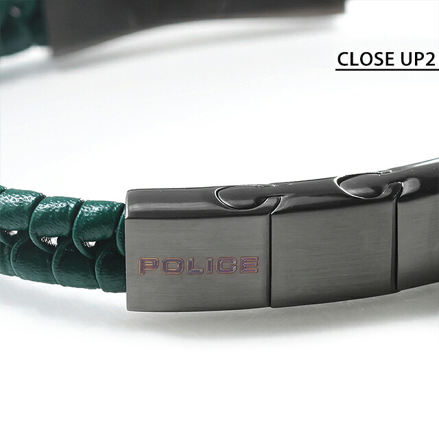 ポリス ブレスレット メンズ ブランド POLICE コントルト CONTORTO GB0081707 グリーン ガンメタル アクセサリー 腕輪 ジュエリー ブランド 高級 おしゃれ プレゼント 男性 実用的 かっこいい