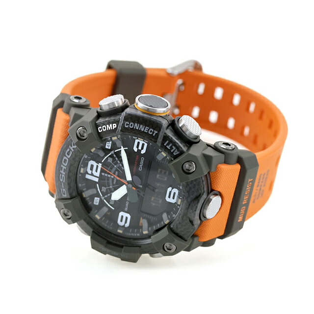 gショック ジーショック G-SHOCK マスターオブG-ランド マッドマスター クォーツ 電池式 GG-B100X-1A9 Bluetooth 海外モデル メンズ 腕時計 ブランド カシオ casio アナデジ ブラック オレンジ 黒 おしゃれ 防水 軽い プレゼント 男性 実用的
