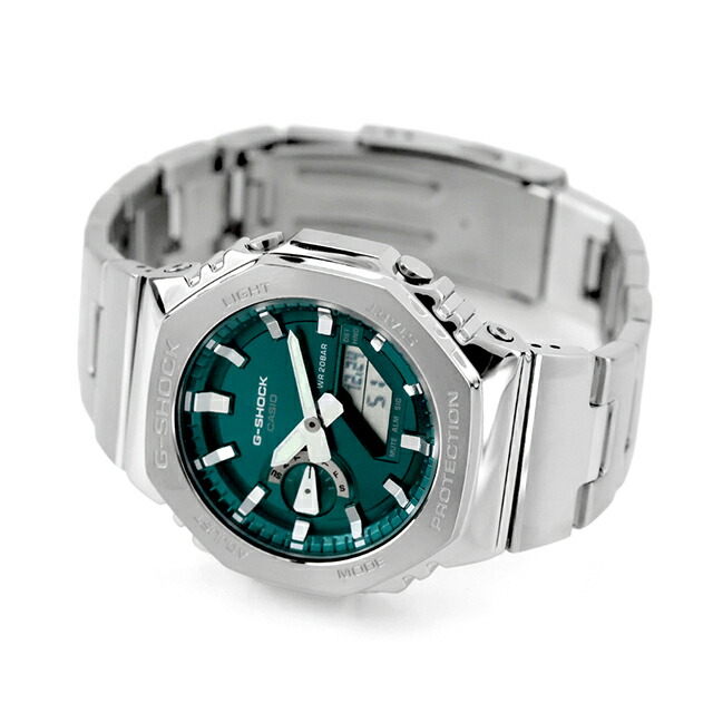 gショック ジーショック 2100 G-SHOCK G-STEEL 2100 Series クォーツ 電池式 GM-2110D-3A1 海外モデル メンズ 腕時計 ブランド カシオ casio アナデジ グリーン おしゃれ 防水 プレゼント 男性 実用的