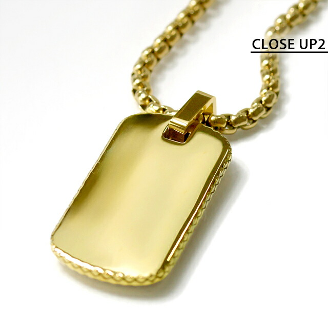 ポリス ネックレス メンズ ブランド POLICE STAMP プレート GN0038602 ゴールド アクセサリー