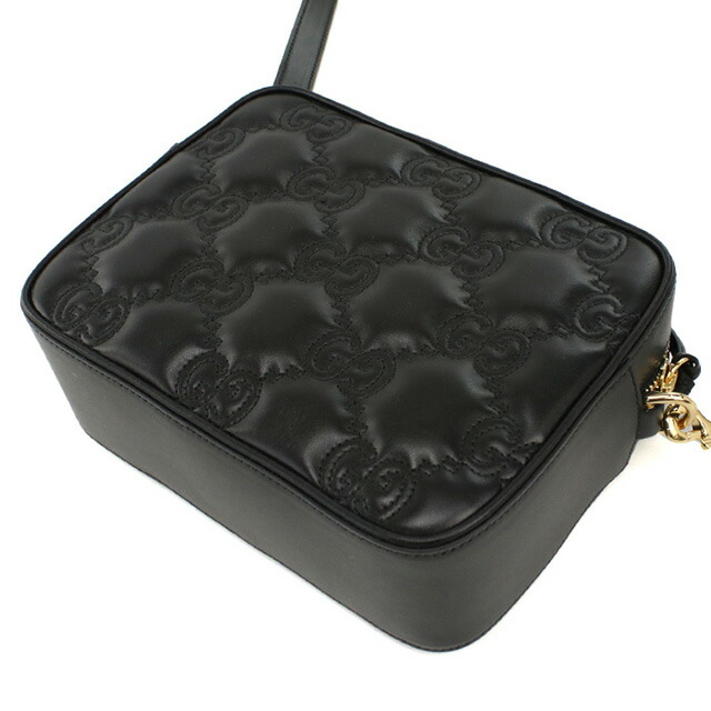 グッチ 斜め掛け ショルダーバッグ レディース ブランド GUCCI GG MATELASSE 702234 ブラック バッグ