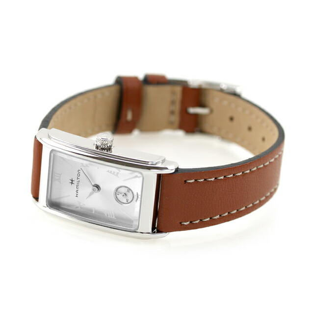 ハミルトン アメリカンクラシック アードモア 18.7mm クォーツ 電池式 腕時計 レディース HAMILTON H11221550 アナログ シルバー ブラウン スイス製 ブランド おしゃれ 防水 軽い 華奢 かわいい プレゼント 女性 実用的